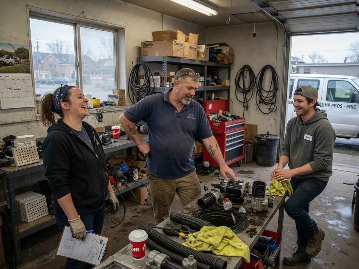 The Erie Pump Pros team at work in Erie